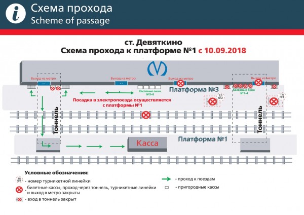 Схема путей на станции царицыно